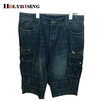 Hot salg Helt Korte Jeans Mænd Denim Blue Boy ' s Korte Bomuld knæ shorts Mode Sommeren Mænds Shorts mode jean shorts 29-40