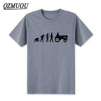 2019 Nye Mode Udviklingen Af Traktor Mænd T-Shirts, Sommer Stil Korte Ærmer Bomuld Landmand T-shirt med O Hals Mænd Top Tees XS-XXL