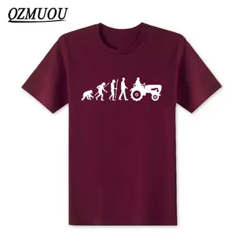 2019 Nye Mode Udviklingen Af Traktor Mænd T-Shirts, Sommer Stil Korte Ærmer Bomuld Landmand T-shirt med O Hals Mænd Top Tees XS-XXL