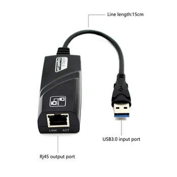 USB3.0 til RJ45 Lan-Adapter netværkskort Kabel til Macbook Win7 QJY99 USB 3.0-Kabel