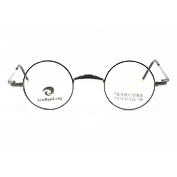 Vintage Små 40mm Runde brillestel Metal Fuld Rim Optisk Rx i stand unisex Nærsynethed Briller