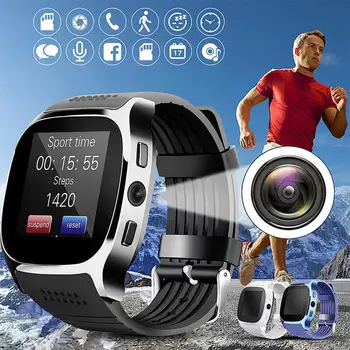 T8 Bluetooth Smart Ur Med Kamera Whatsapp, Facebook Support Opkald, Musik TF SIM-Kort Opkald Sport Smartwatch Til din Android-Telefon