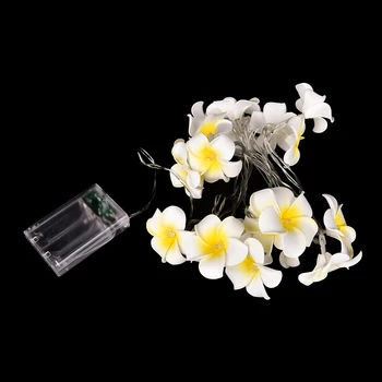 DIY-Kreative Frangipani LED String Lys, AA-Batteri Blomster Ferie Belysning, Begivenhed Part Krans, Dekoration,Soveværelse Dekoration