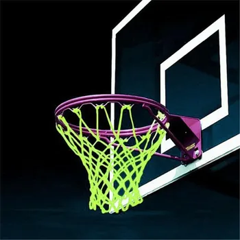 Nye 1pc Grønne Lysende Basketball Net Backboard Bolden Mesh Nylon Indendørs Udendørs Sport Udskiftning Basketball Hoop Net J10 JUL26