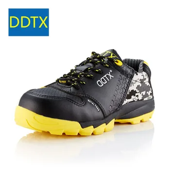 DDTX Mænds Sikkerhed Arbejde Sko S1P Let Metalliske Punktering Bevis Mellemsål, Anti-statisk, Non-slip Sneakers Sort
