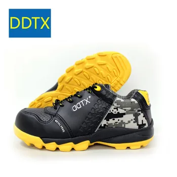 DDTX Mænds Sikkerhed Arbejde Sko S1P Let Metalliske Punktering Bevis Mellemsål, Anti-statisk, Non-slip Sneakers Sort