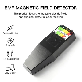 Nyeste Elektromagnetisk Felt EMF Gauss Meter Ghost Jagt Detektor Bærbare EMF Magnetfelt Detektor 5 LED Gauss Meter