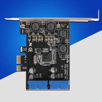 ALLOYSEED USB 3.0 PCIE port til PCI Express-Kontrol-Kort Adapter-Skrivebordet Foran PCIe Overførsel USB3.0 19PIN Interface-Adapter-Kort