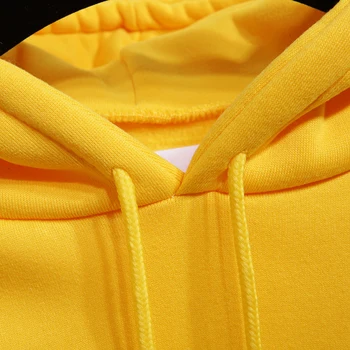 Vinter Tøj Kvinder Sweatshirt 2019 Casual Solid Farve Harajuku Fleece Trøjer Med Lange Ærmer Snøre Hættetrøjer Tykkere Pels