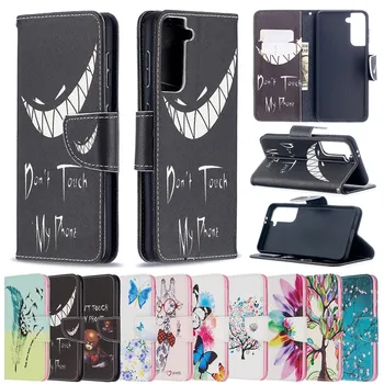 Flip Malet Læder taske Til Samsung Galaxy S20 FE S20 S30 S21 Plus Magnetiske Tegnebog For Samsung Note 20 Ultra-Kort Holder Stand