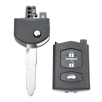 3-Knappen Nye Folde Flip Fjernbetjening Smart Bil Key Fob 433MHZ med 4D63 Chip til Mazda Vinger Rui M6 med Uncut Blade