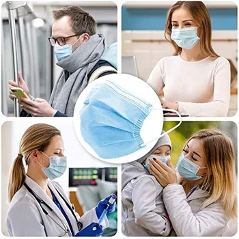 100pcs Maske Mascarillas, der er individuelt emballeret tre-lags filter maske disponibel støv maske anti-fog ansigtsmaske 24 timer levering