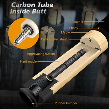 KONLLEN billard spil Carbon Fiber 3 Cushion Carom billardkøen Teknologi 3 Pude Cue Billard Cue kulfiber Skaft Kit 142cm 큐