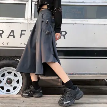 Japansk Stil Gotiske Mode Kimono Retro Gotiske Punk-Kvinder, Mænd, Høj Talje Sorte Lange Bukser, Vintage Harajuku Cool Streetwear