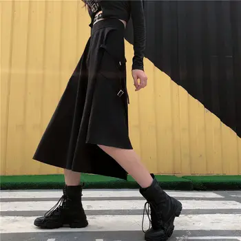 Japansk Stil Gotiske Mode Kimono Retro Gotiske Punk-Kvinder, Mænd, Høj Talje Sorte Lange Bukser, Vintage Harajuku Cool Streetwear