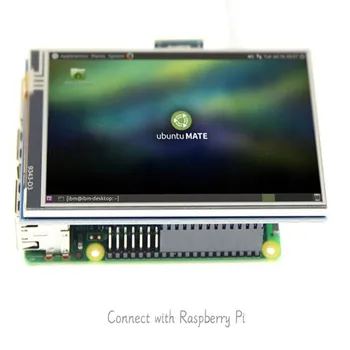 4 Tommer LCD-Skærm, HDMI-Kompatibel Bærbar Skærm Modul med GPIO Resistiv Touch-Panel 800x480 Raspberry Pi-Skærm