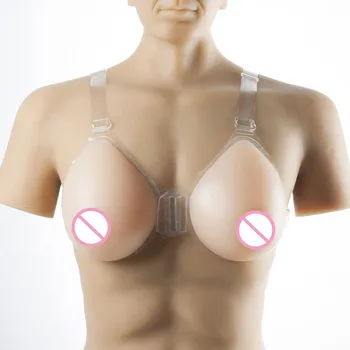 Silikone Bryst Former med Bh-Stropper Transvestit-F Cup Realistisk Boobs Bh ' er til Kvinder Pink Plus Størrelse