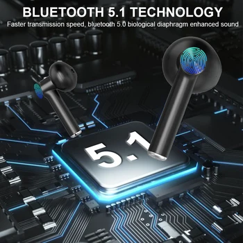 TWS Trådløse Bluetooth-Hovedtelefoner 5.0 Touch Kontrol Stereo Vandtæt Headsets til Xiaomi Huawei Samsung med Mikrofon M35