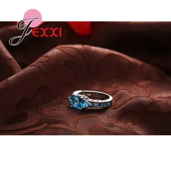 925 Sterling Sølv Med ZIRKONIA Krystal, Krystal Kvindelige Mode Ring Finger Smykker Ringe Til Kvinder forlovelsesfest