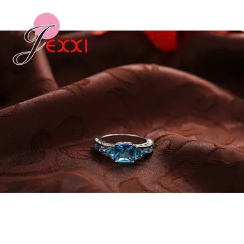 925 Sterling Sølv Med ZIRKONIA Krystal, Krystal Kvindelige Mode Ring Finger Smykker Ringe Til Kvinder forlovelsesfest
