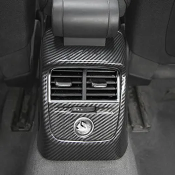 Bageste Air Condition Stikkontakt Ramme Dekoration Dække Trim 2stk For Audi A3 8V-2018 ABS Carbon Fiber Farve Bil Styling
