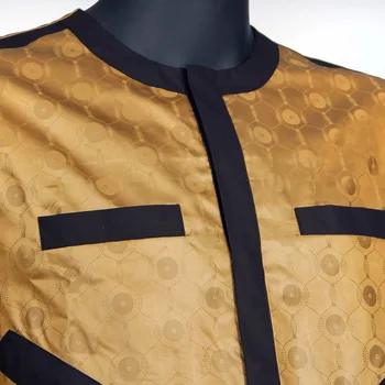 Afrika Mens Dashiki Shirt Bukser Passer til Plus Size Mænd Afrikanske Tøj langærmet Top med Varme Sæt 2PC Tøj TA2016002