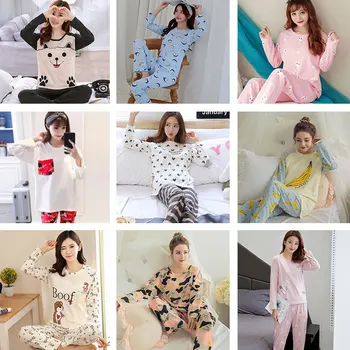 Loungewear Kvinder Jul Pyjamas Sæt Kvinder Kvinde Tøj Nattøj Kvinder Efteråret Tøj