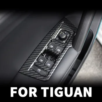 Bil døren glas løft panel skifte dekoration carbon fiber sticker tilbehør Til VW Volkswagen Tiguan mk2 2016 2018 2019 2020