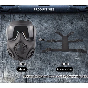 AIRSOFTA Airsoft Paintball Maske Dual Fan Anti-Fog PC Linse Beskyttende Maske Jagt Militær Taktisk Skydning BB Pistol Tilbehør