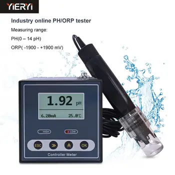 Nye Online Industriel PH Controller ORP-Meter Monitor Digital 0.02 pH 1 mv Øvre Nedre Grænse Kontrol Alarm pH-Tester