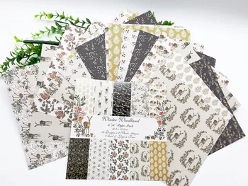 20pcs/1lot/pakke DIY hjort & flower style scrapbooking dekoration håndlavet papir, håndværk håndværk papir baggrund mat 2018 ny