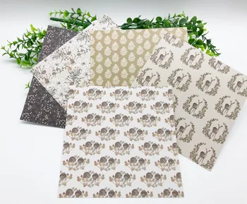 20pcs/1lot/pakke DIY hjort & flower style scrapbooking dekoration håndlavet papir, håndværk håndværk papir baggrund mat 2018 ny