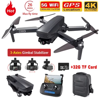 2021 SG908 GPS-Drone 3-Akse Gimbal 4K Camara 5G Wifi FPV Professionel Dron 1,2 KM 50X Børsteløs RC Quadcopter 32GB Kort VS SG906