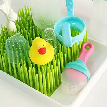 Baby Flaske Køkkenbordet Torrestativ Kreative Græsplæne Form Tørretumbler, Køkkenredskaber Tørring Holder Afløbet Rack