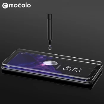 Flydende UV-Skærm Protektor til Samsung Galaxy S8 S9 S10 Plus Mocolo Fuld Limet 5D Buede UV-Hærdet Glas til Samsung Note 9 8
