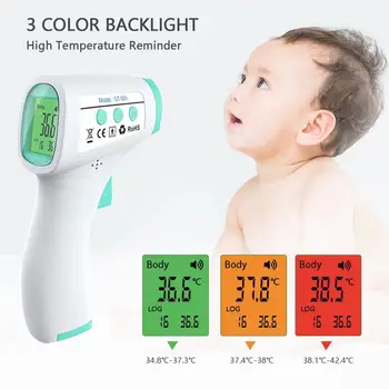 Infrarød Termometer Ikke-kontakt Kroppens Temperatur Måling Bærbare Pande Elektronisk Digital Termometer til Baby Voksne