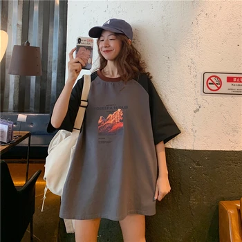 2020 Sommeren Kvinder t-shirts O-hals kortærmet Dame Pige Top Tee Casual Kvindelige Bomuld T-shirts Harajuku Print Kvinder t-shirts