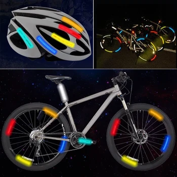 Reflekterende Tape Sikkerhed Advarsel Strimler Selvklæbende DIY Dekoration Bicycle Wheel Rim Lys