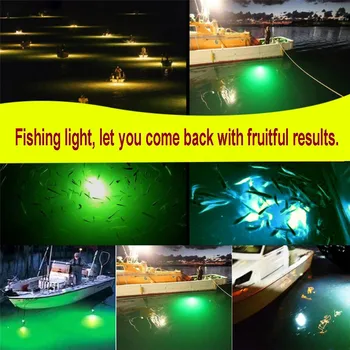 12V LED under vandet Synker Dykkede Nat Fiskeri Lys Crappie Blæksprutte Båd Shad Rejer Fisk Finder Lampe 5m Ledning