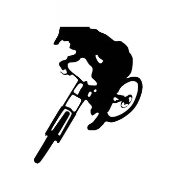 Anvendes Til Alle Former for Biler, Interessante Downhill Spor Decals, Mountain Bike Personlighed Klistermærker, Sort/hvid 15*20cm