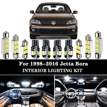 Hvid fejlfri LED pære interiør kort dome lys Kit For VW Jetta For Til Bora Vento 4 5 6 MK4 MK5 MK6 (1998-2016)