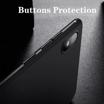 MAKAVO For Xiaomi Redmi 8A Sag Fuld Beskyttelse, Blød Silikone Slank Mat Cover Til Xiaomi Redmi 7A Redmi 8A Telefonen Tilfælde