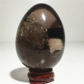 Naturlige røg kvarts krystal boligudstyr dekoration stone og crystal Reiki healing form æg