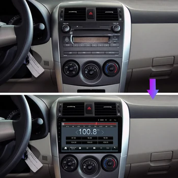 Mms-Bil Radio Afspiller Android 8.1 Stereo-GPS Navigation 2 din Til Toyota Corolla E140/150 2008 2009 2010 2011 2012 2013