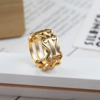 BORASI 2019 Hot Salg Bryllup Crown Klassiske Ringe Til Kvinder Guld - Farve på Europæisk Design Mode Crown Ringe Til Kvindelige Smykker