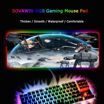 XGZ RGB Gaming Store Musen Pad XXL Gamer Led Computer, pad Stor Måtten med Baggrundslys Tæppe til Tastatur Skrivebord