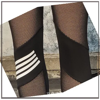 2020 nye mode brev trykt mesh Leggings reparation højde talje elastisk bælte kvinders sports bukser