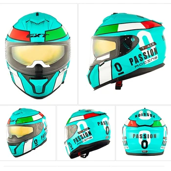 GXT Hjelm, Motorcykel, Fuld ansigtsmaske, som Moto Hjelme Carbon Fiber Dobbelt Visir Racing Motocross-Hjelm Casco Moto Hjelm, Motorcykel DOT