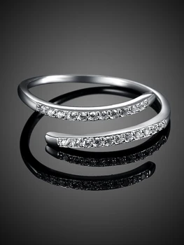 INALIS 925 Sterling Sølv Justerbar Ring For Kvinder Østrig Med Krystal Zircon Ring Party Fine Smykker Gave af Den Nye Notering