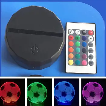 Touch-Fjernbetjeningen 3D Lys Base Lysende Nat, Lys, Farver Gradient Armatur til Udskiftning bordlampe Baser